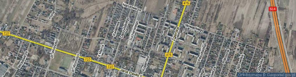 Zdjęcie satelitarne Krzywiec-Okołowicza Mikołaja ul.